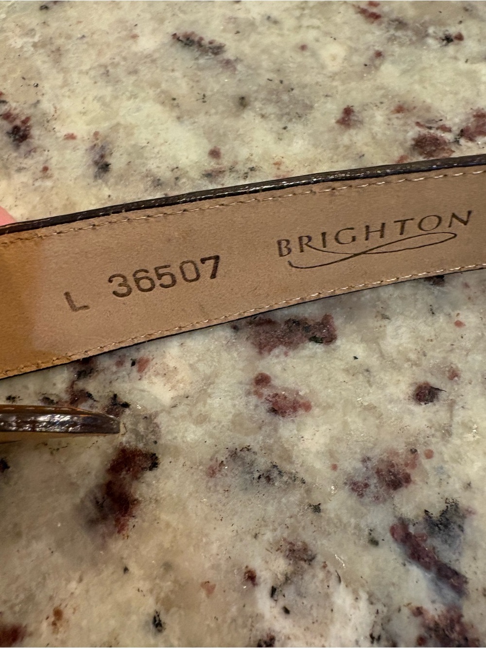 Vintage Brighton crocodile leather belt size L - Picture 5 of 8